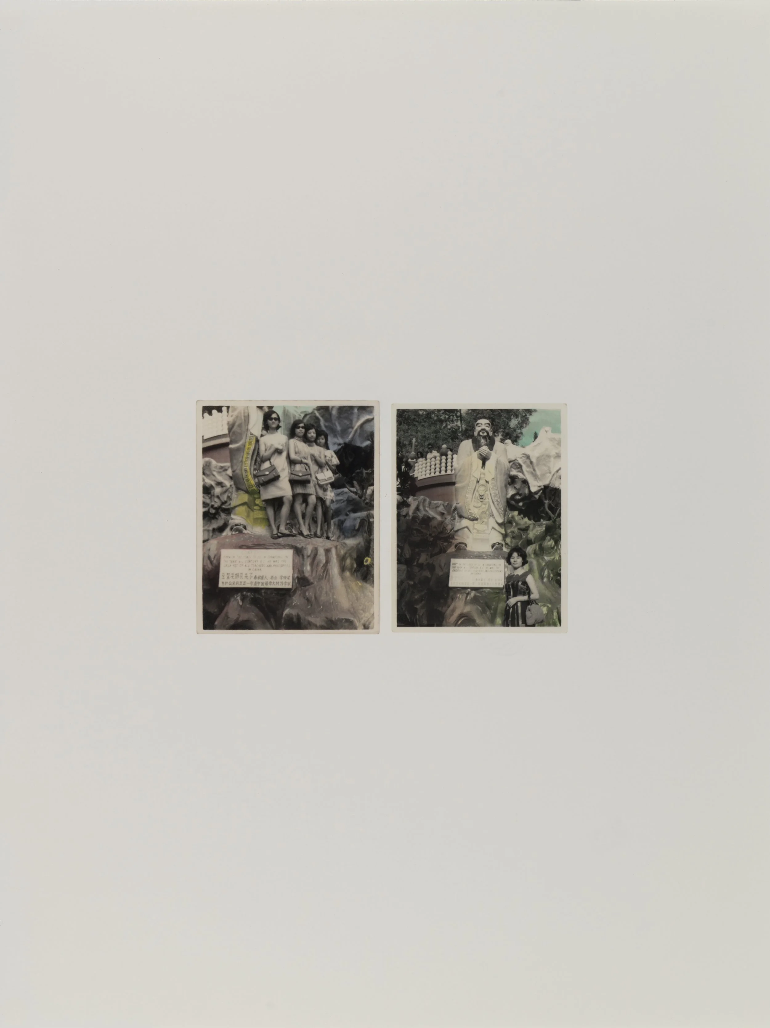 a book as a park as an album as a forest, 2022, hand-painted lambda prints, 40 x 30cm each