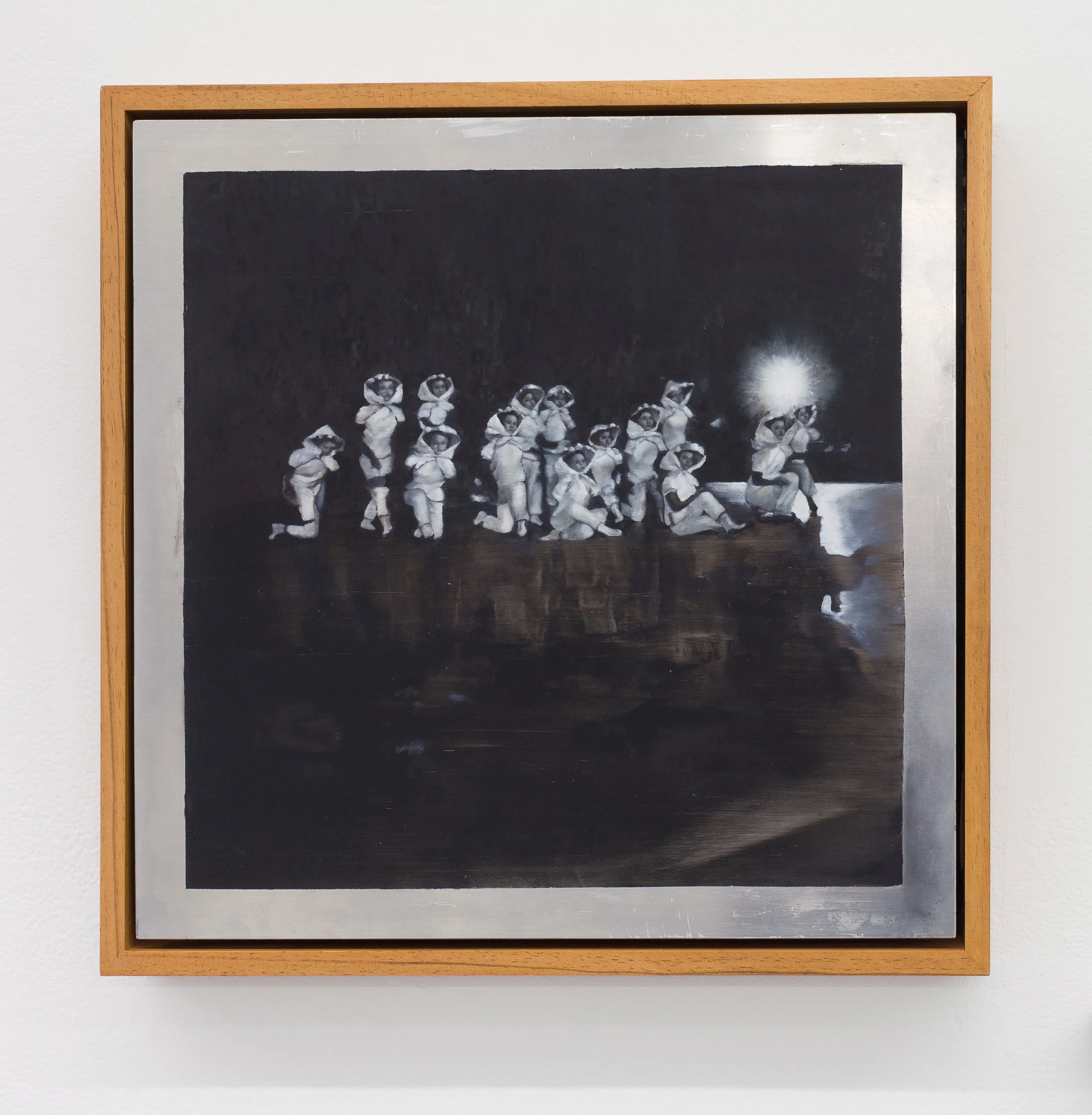 Stage, 2019, oil on aluminium, 43.5 x 43.5cm