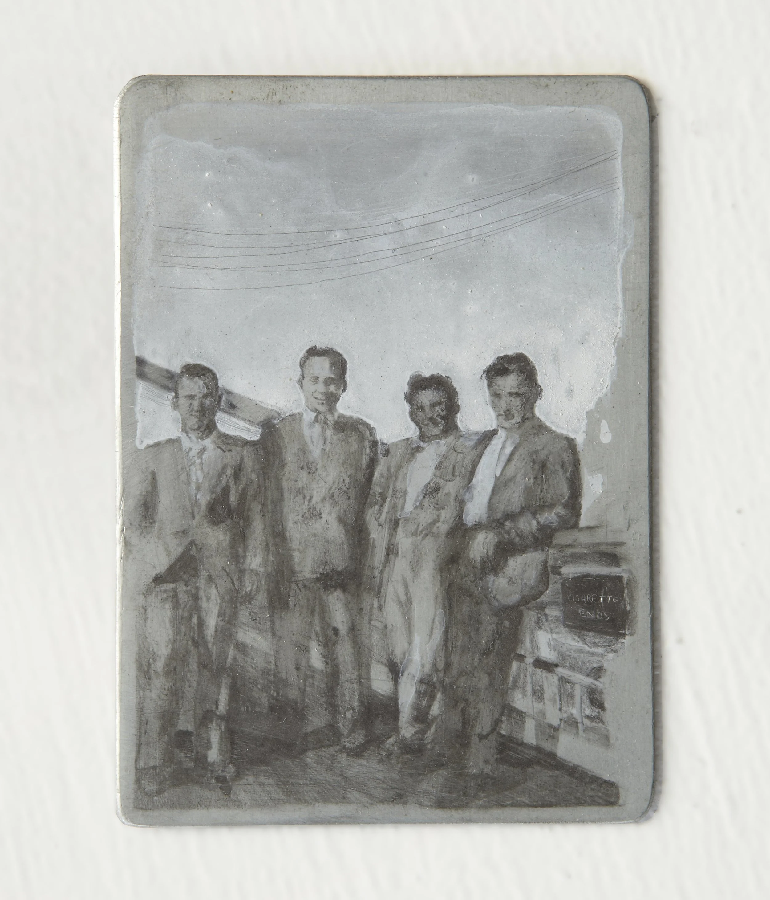 Artist's Personal Collection Untitled #10, 2011,
pastel and liquid pencil on zinc plate,
9 x 6.5 cm