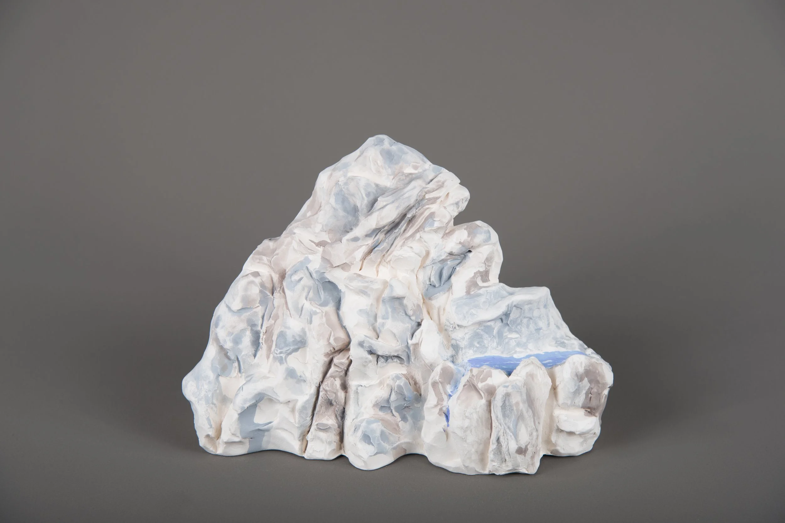 Haw Par Villa Rock Study #25, 2018, bisque fired underglazed porcelain, 12.5 x 18 x 8cm