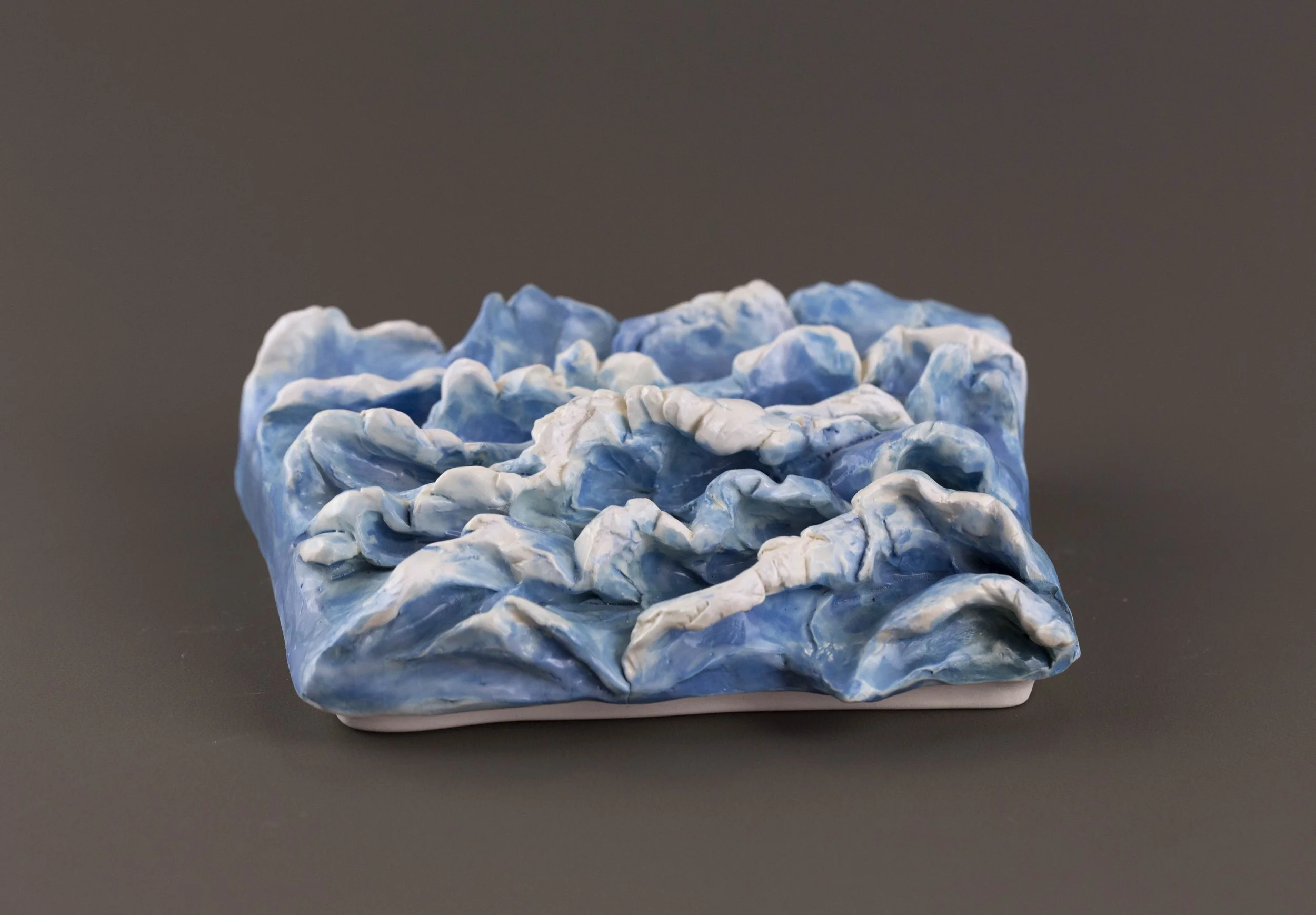 Haw Par Villa Water Study #3, 2018, underglazed porcelain, 5.4 x 18 x 15cm [Stockroom]
