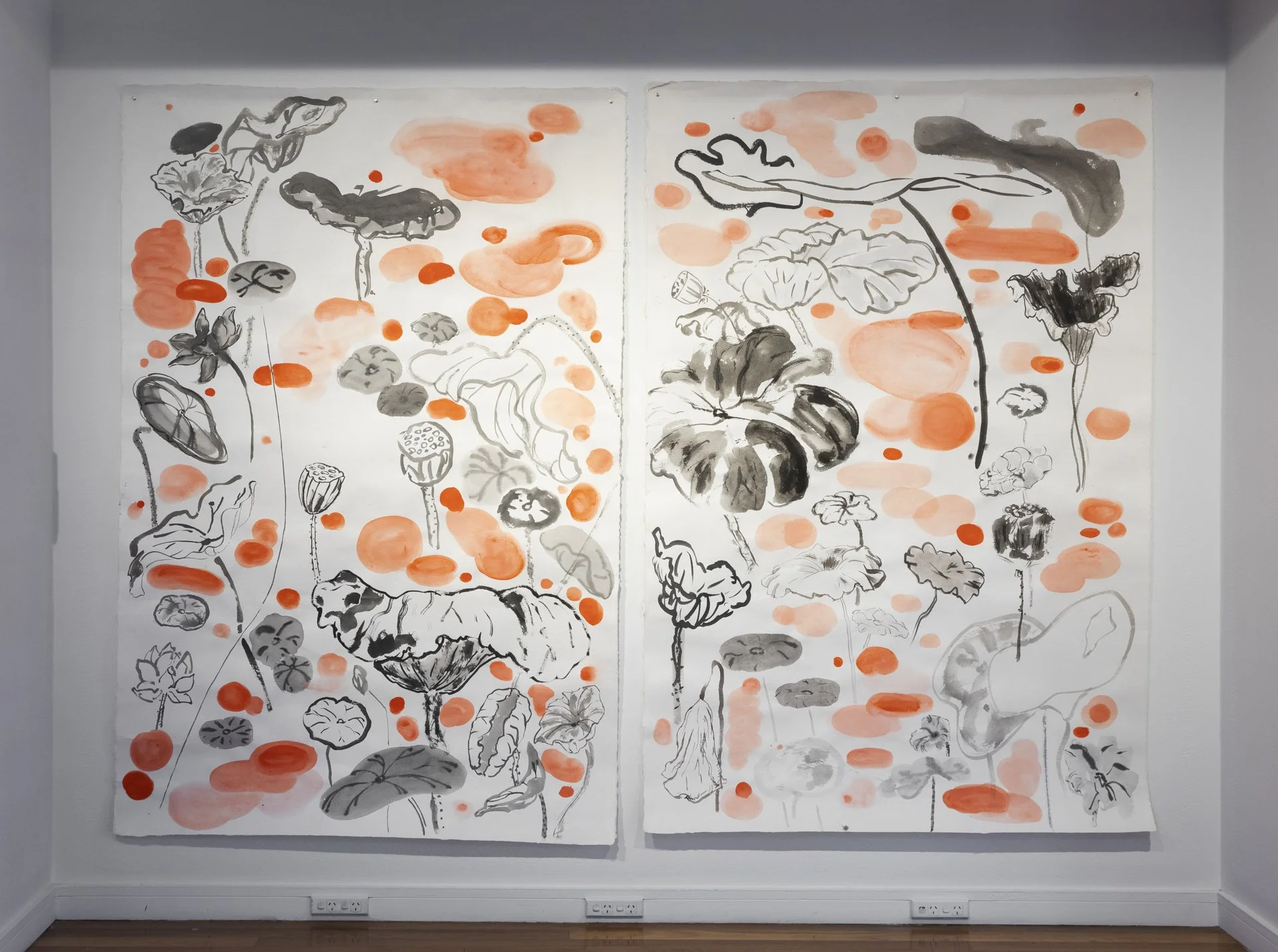 Nothing to Forgive, Jess Bradford & Louise Zhang, 2023, Ink and acrylic on paper