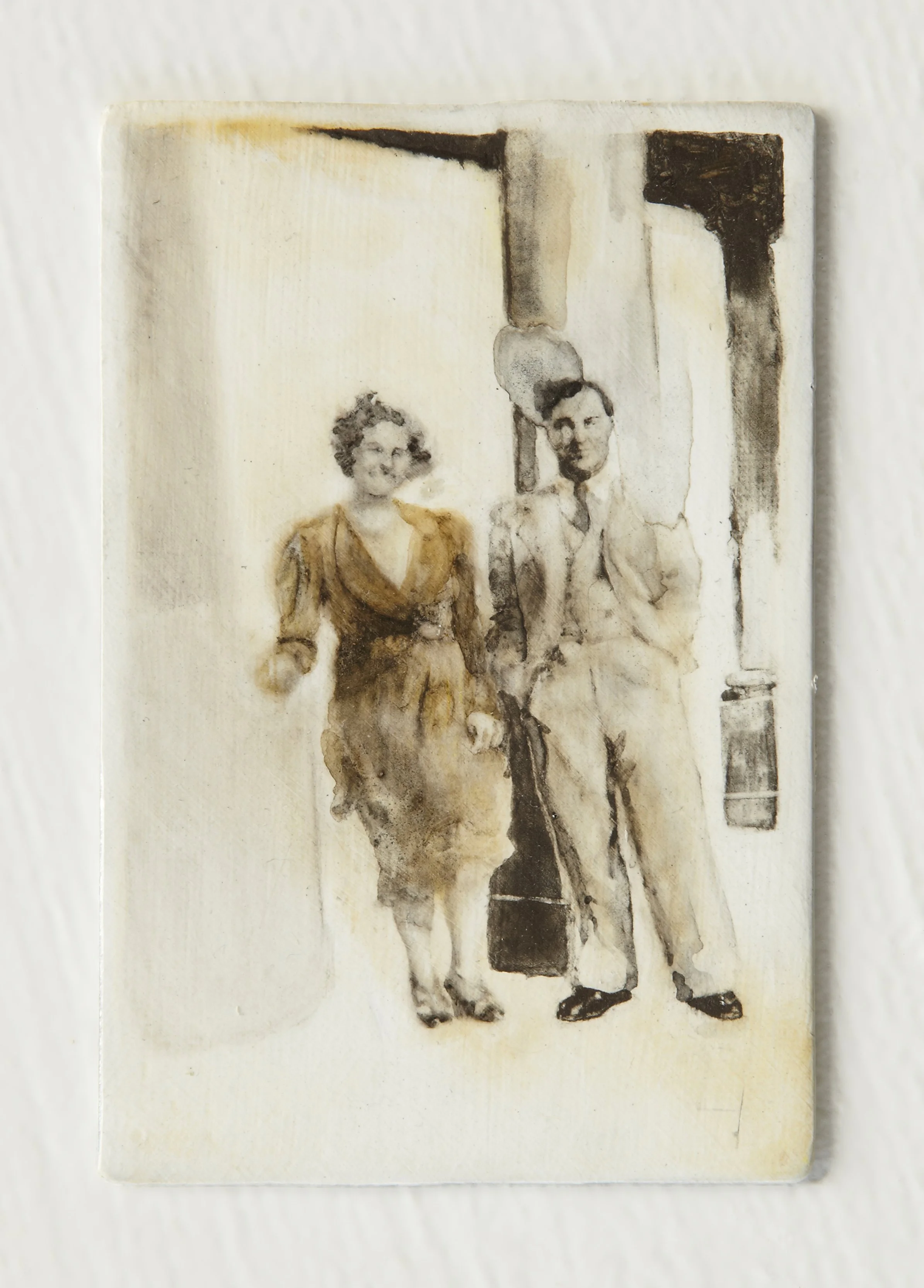 Artist's Personal Collection Untitled #2, 2011,
pastel and liquid pencil on primed zinc plate
9 x 6 cm