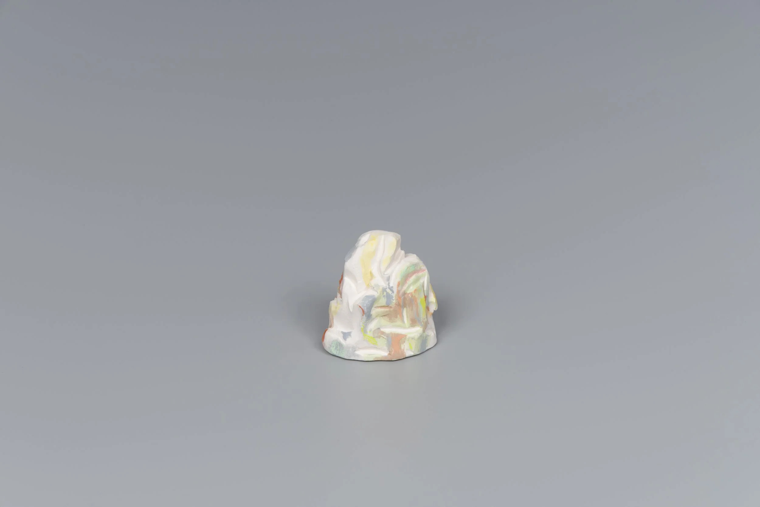 Haw Par Villa Little Rocks #18 underglaze, bisque fired porcelain, approx. 4 x 4cm