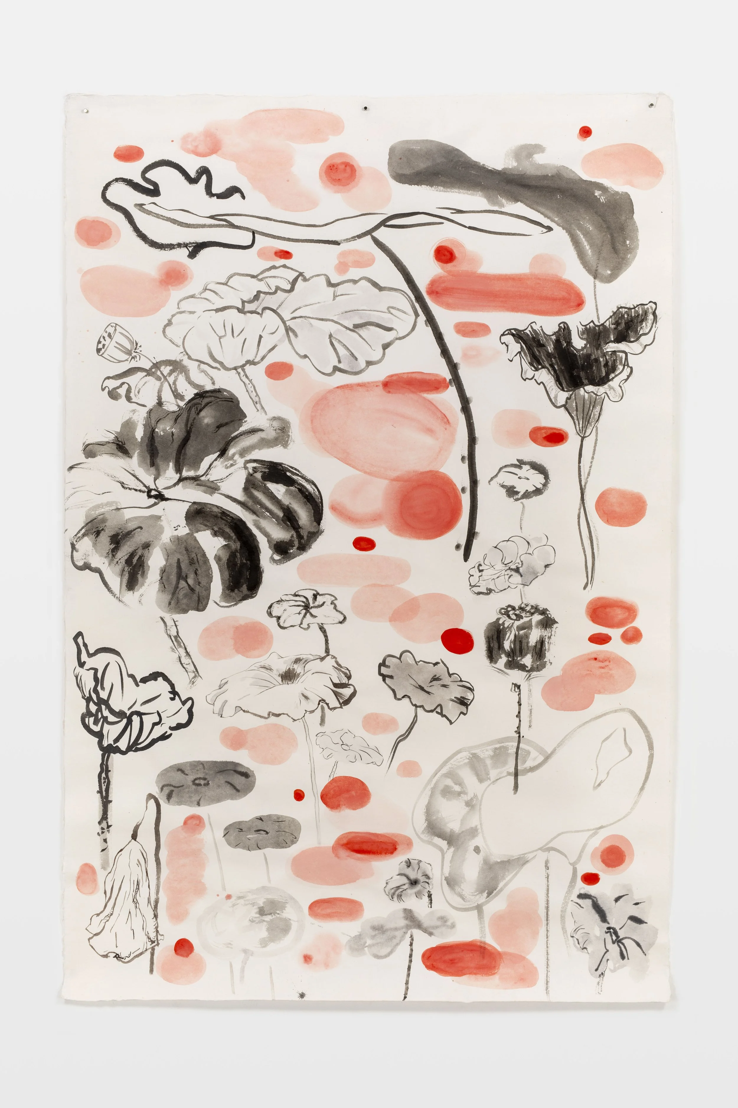 Nothing to forgive #12, 2023, Jess Bradford & Louise Zhang, ink and acrylic on paper, 2 x 1.4M