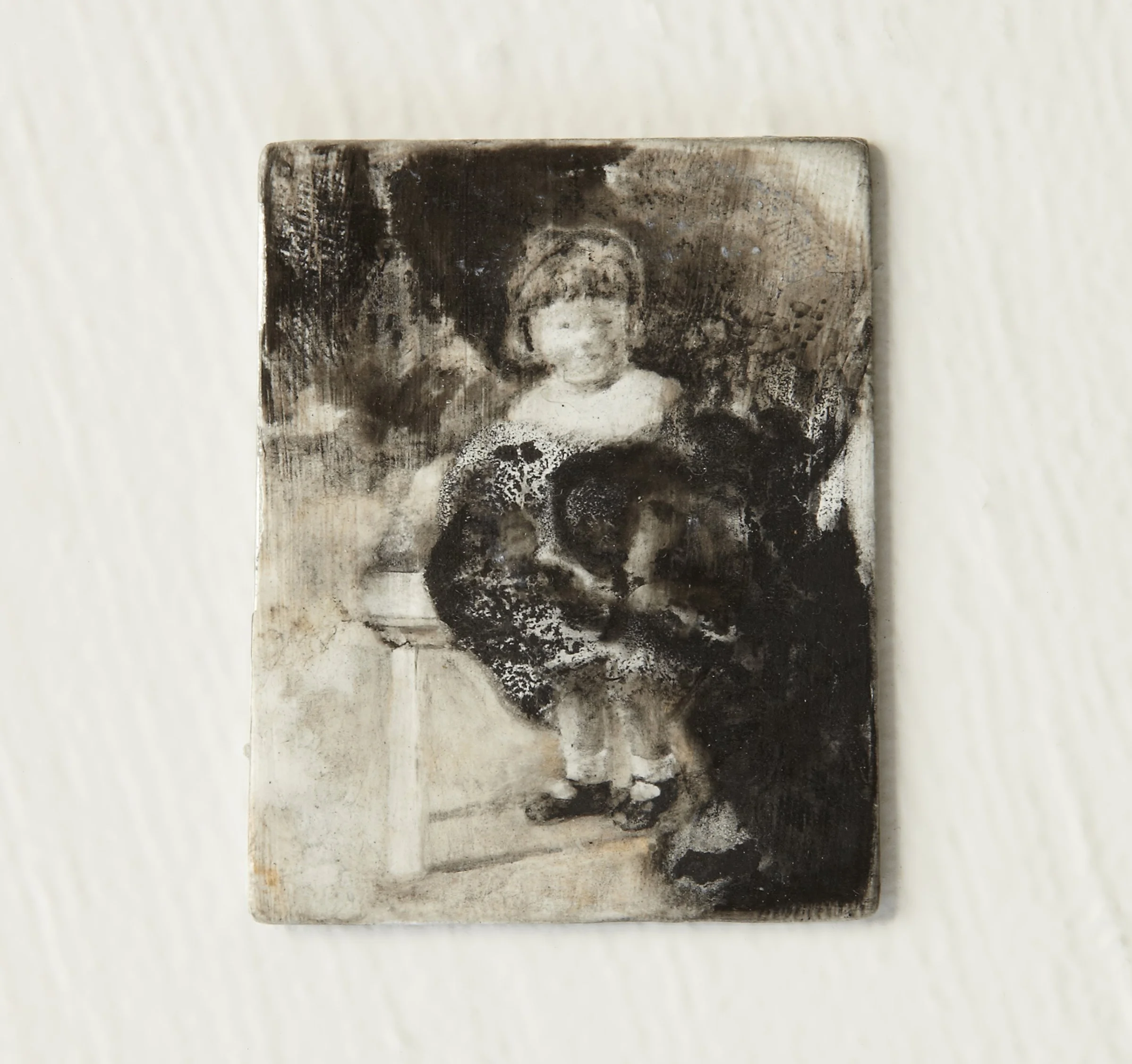 Artist's Personal Collection Untitled #3, 2011,
pastel and liquid pencil on primed zinc plate,
5.4 x 4.2 cm