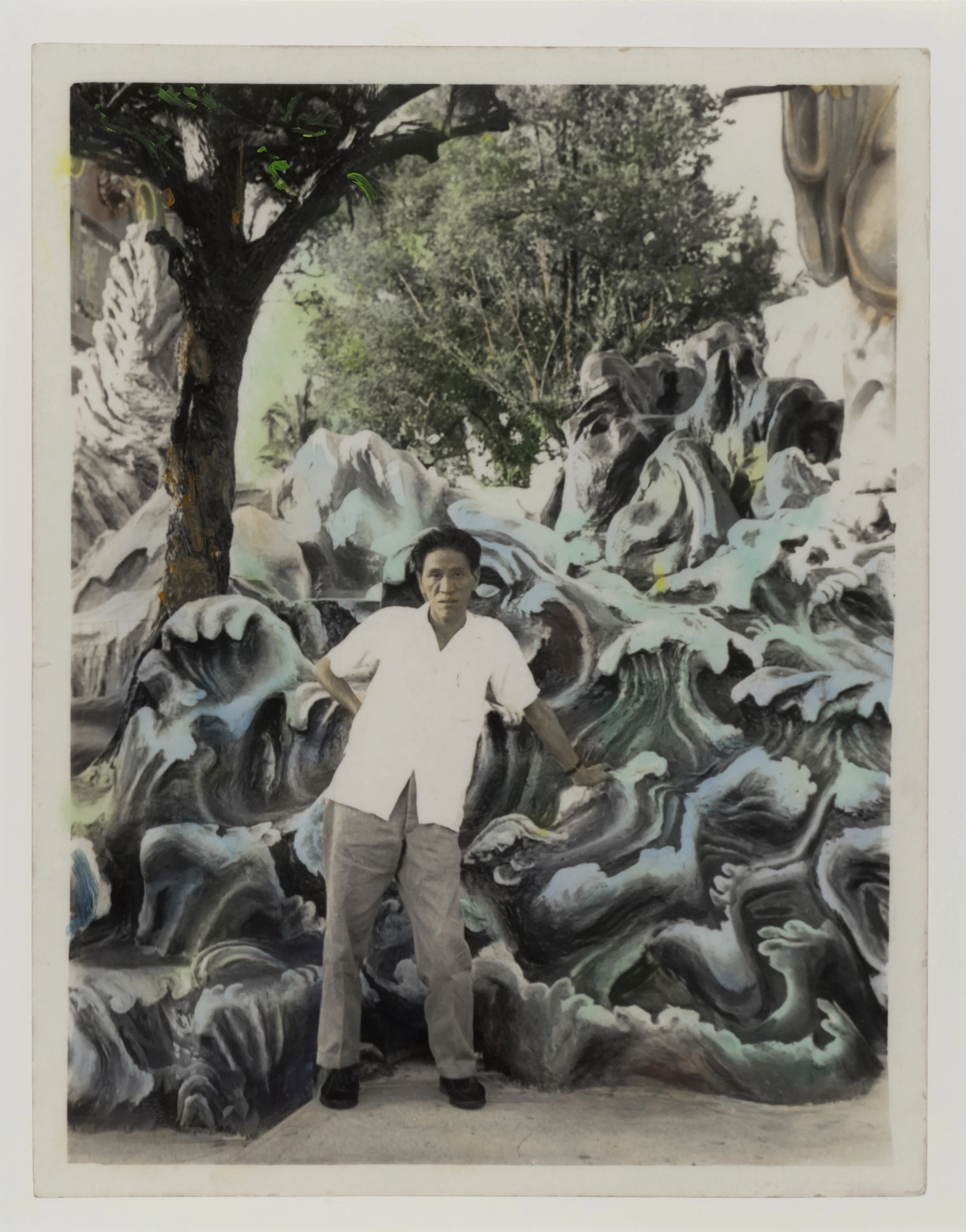 a book as a park as an album as a forest, 2022, hand-painted lambda prints, 40 x 30cm each