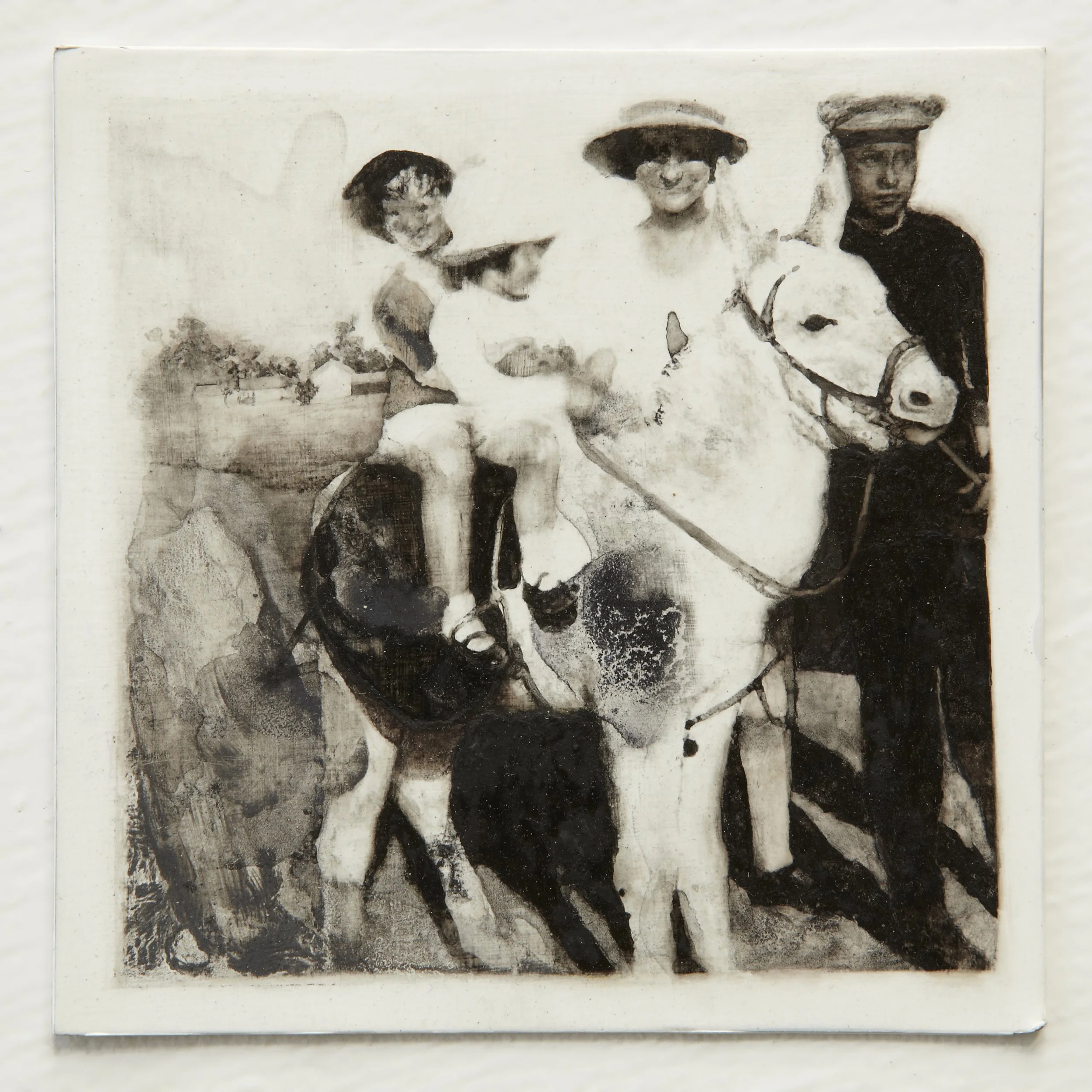 Artist's Personal Collection Untitled #1, 2013
pastels, charcoal and liquid pencil on primed zinc plate, 9.5 x 9.5 cm