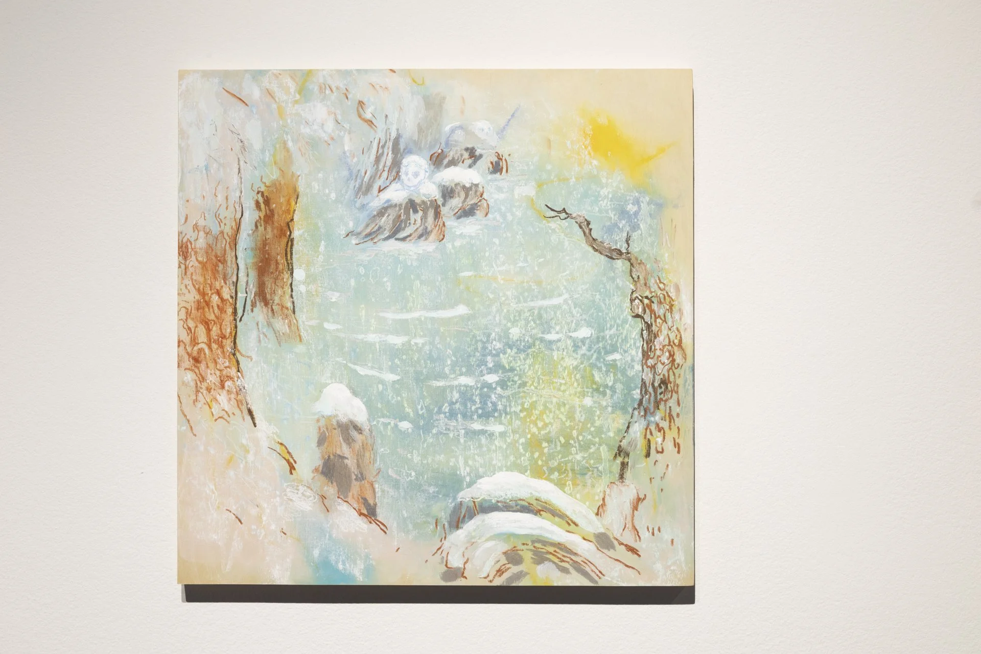 Gambling on the world being a better place 2023, pastel on board, 50 x 50cm