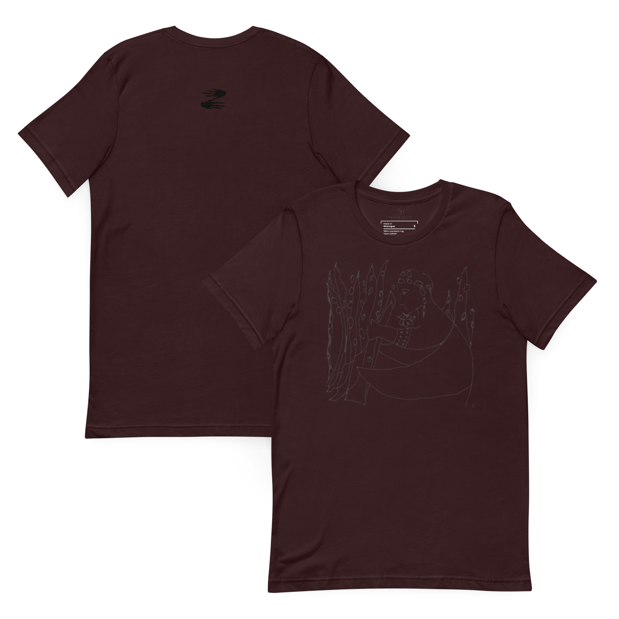 Christine Philipp Art t shirt Summer Residue oxblood black