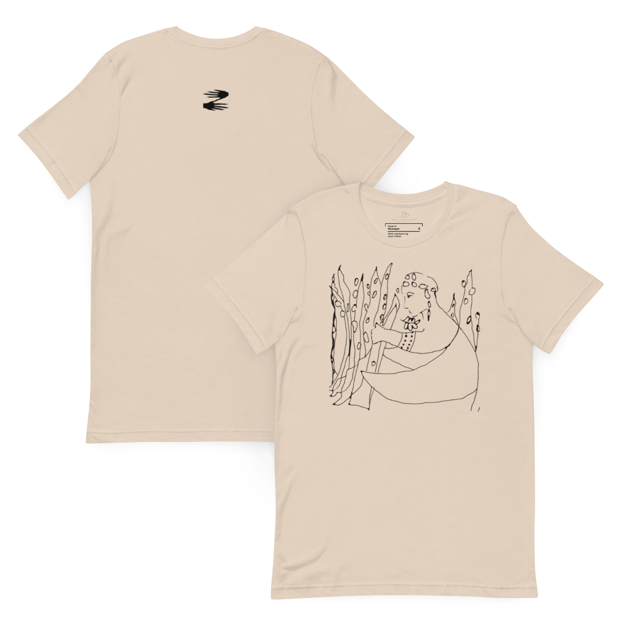 Christine Philipp Art t shirt Summer Residue soft cream