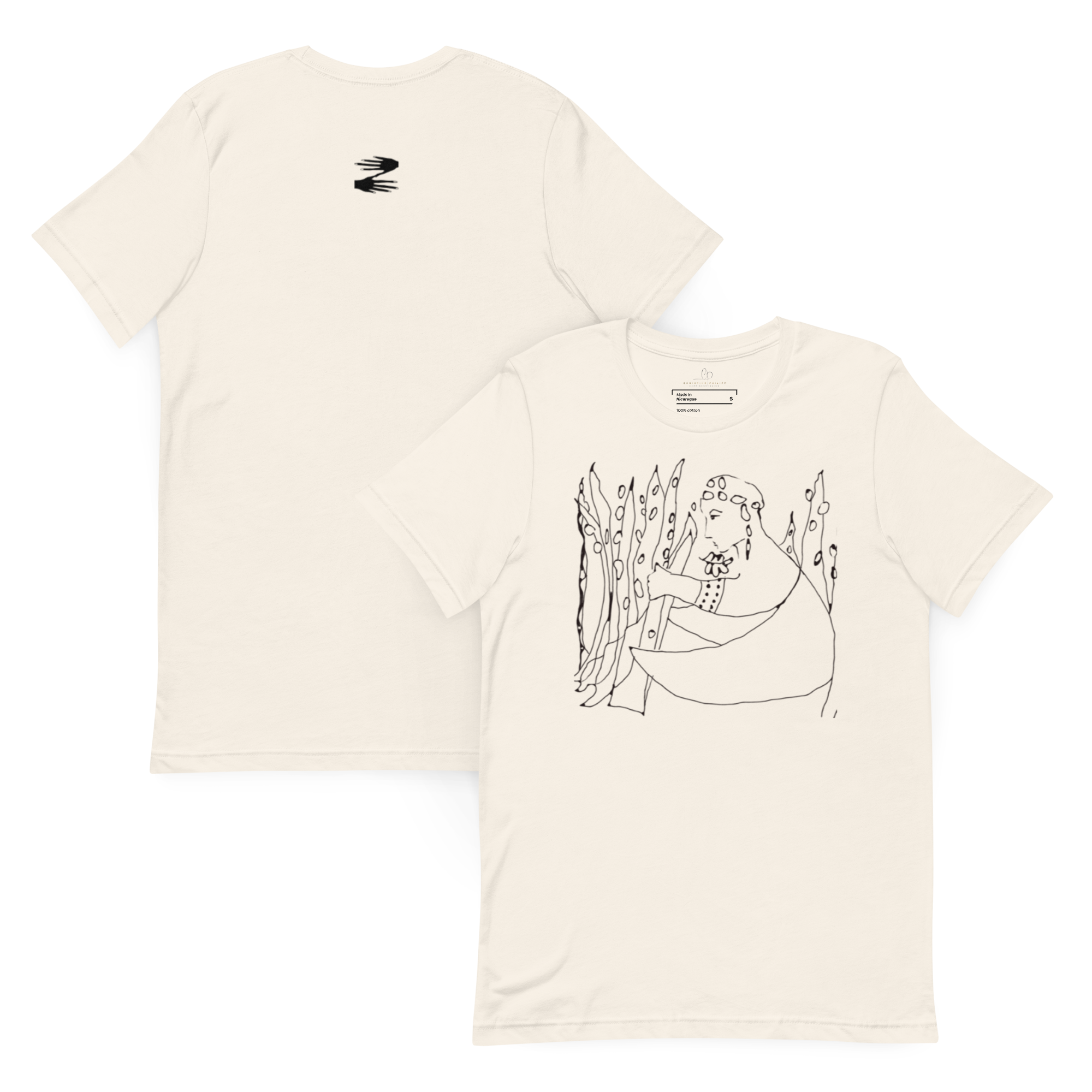 Christine Philipp Art t shirt Summer Residue vintage white