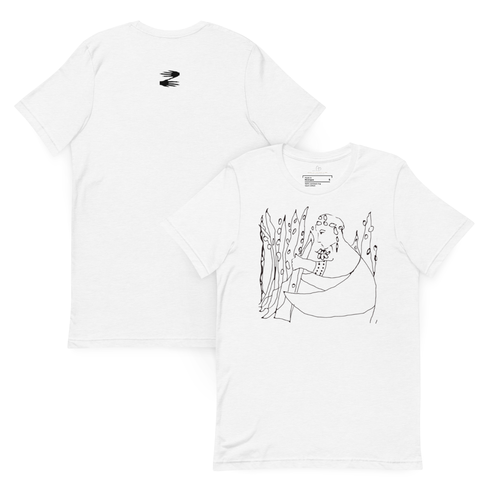 Christine Philipp Art t shirt Summer Residue solid white blend
