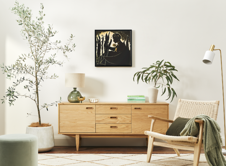 Christine Philipp Art Print on Canvas Residue Of Summer large room view black frame.png