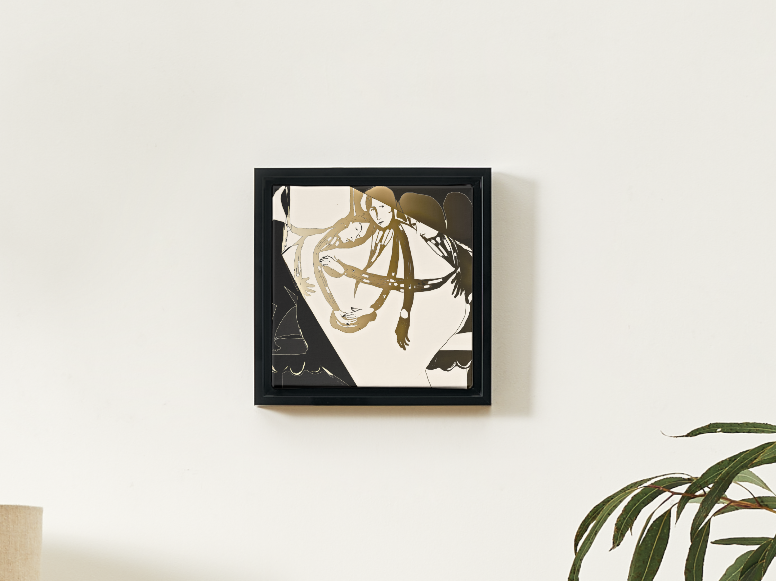 Christine Philipp Arranged art print on canvas black frame.png