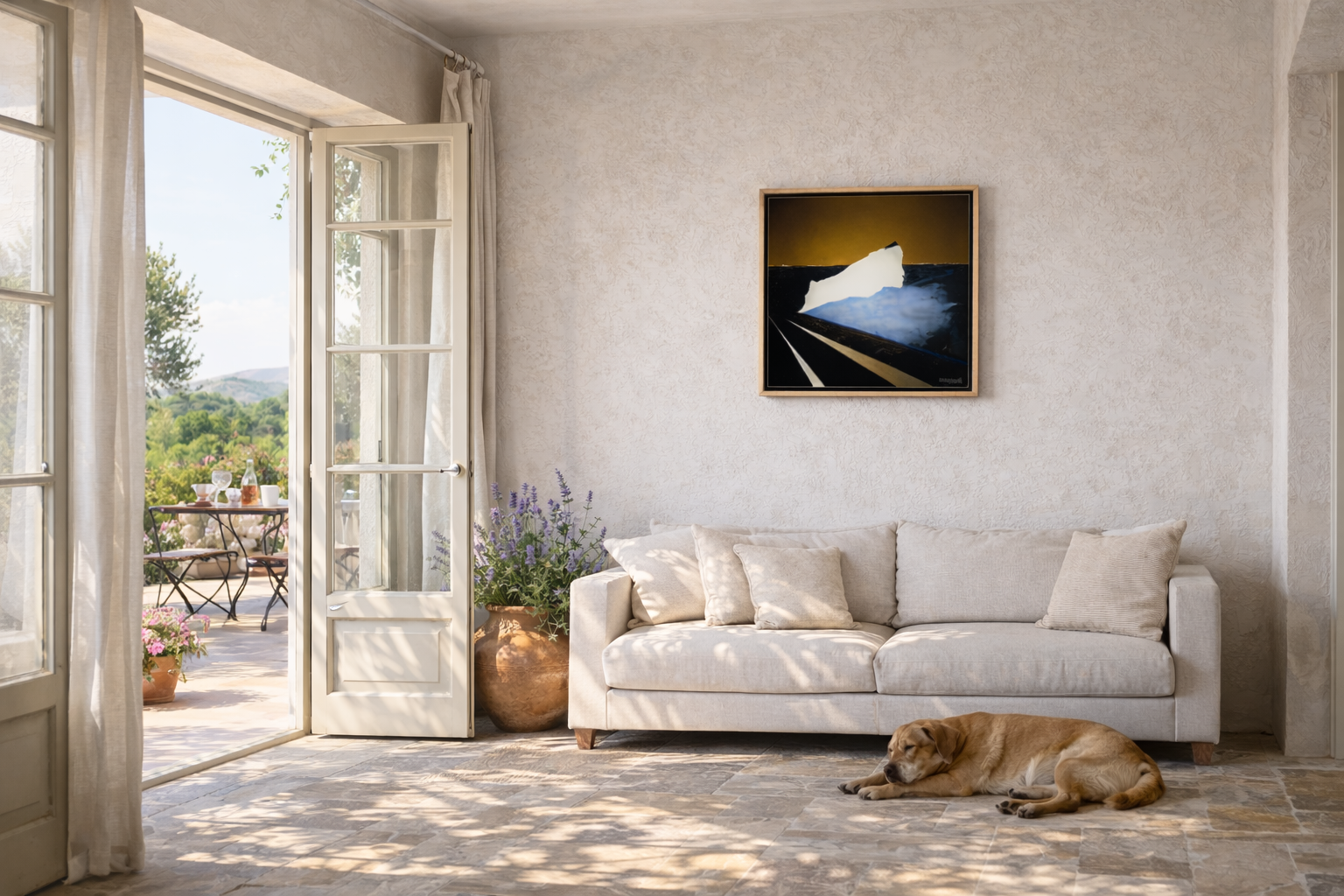 Christine Philipp Elsewhere art print on canvas interieur provence.png