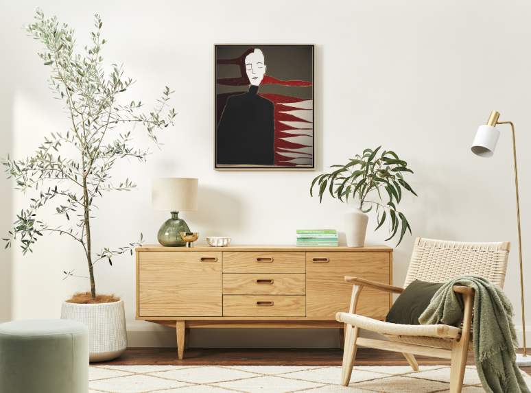 Art print on canvas framed portrait in rupture by Christine Philipp