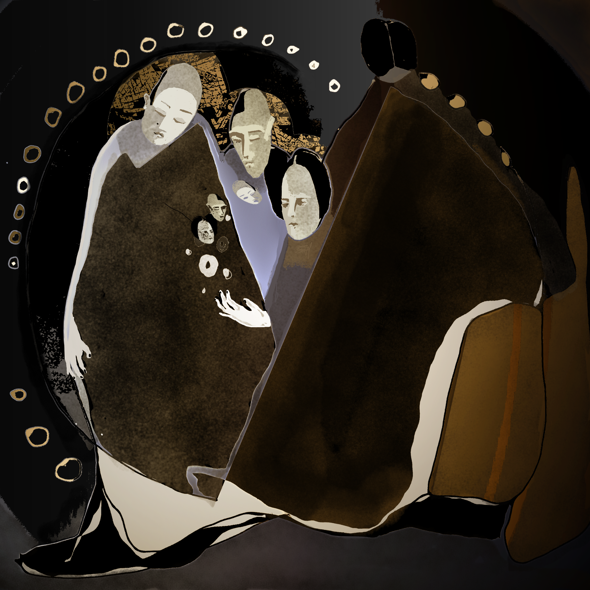 Art print on canvas small Christine Philipp the ritual.png