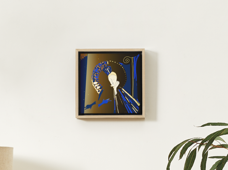 Christine Philipp Sanction art print on canvas wood grain frame.png