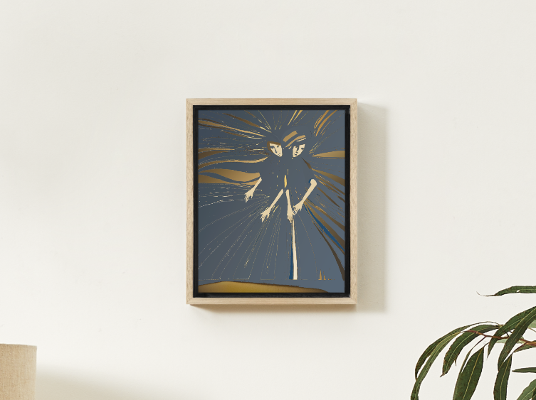 Christine Philipp Art Print on Canvas we tend to disagree framed