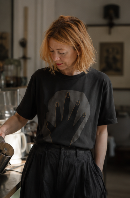 Christine Philipp Art t shirt Double Imprint morning coffee.png