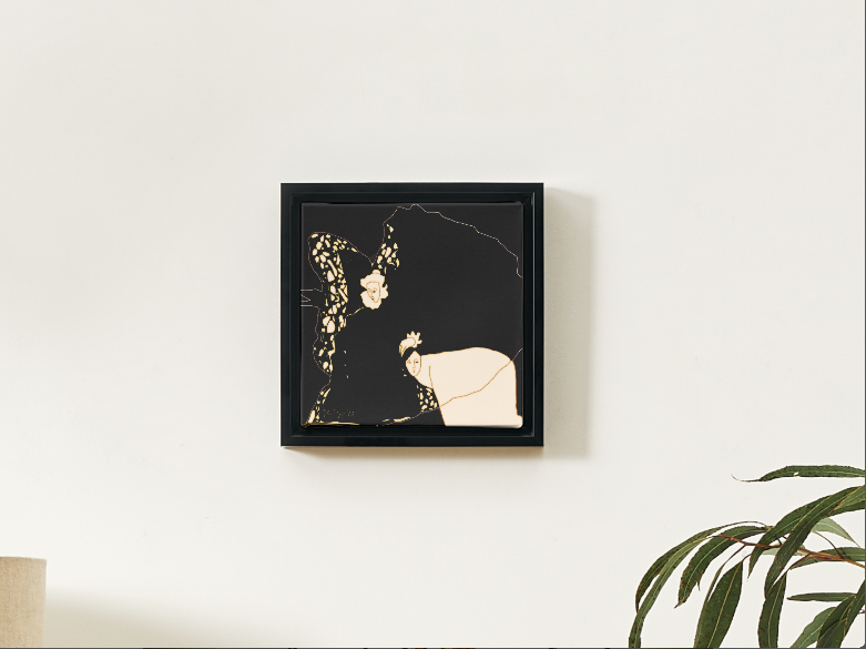 Beneath the black wing-art print on canvas-black frame-Christine Philipp.png