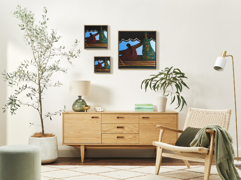 art print on canvas saltwater saints by Christine Philipp room view.png