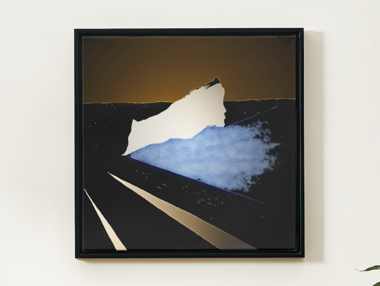 Art print on canvas by Christine Philipp Elsewhere black frame large.png