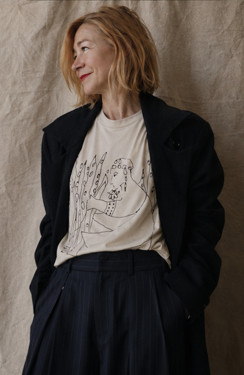 Christine Philipp Art t shirt Summer Residue outfit.png
