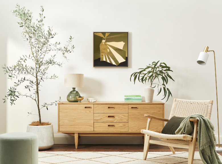 Christine Philipp art print on canvas bearer of light large version framed room view.png