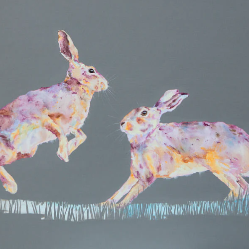 Lorraine Fletcher Frolics Hare Print