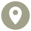 Map pin icon on a circular background