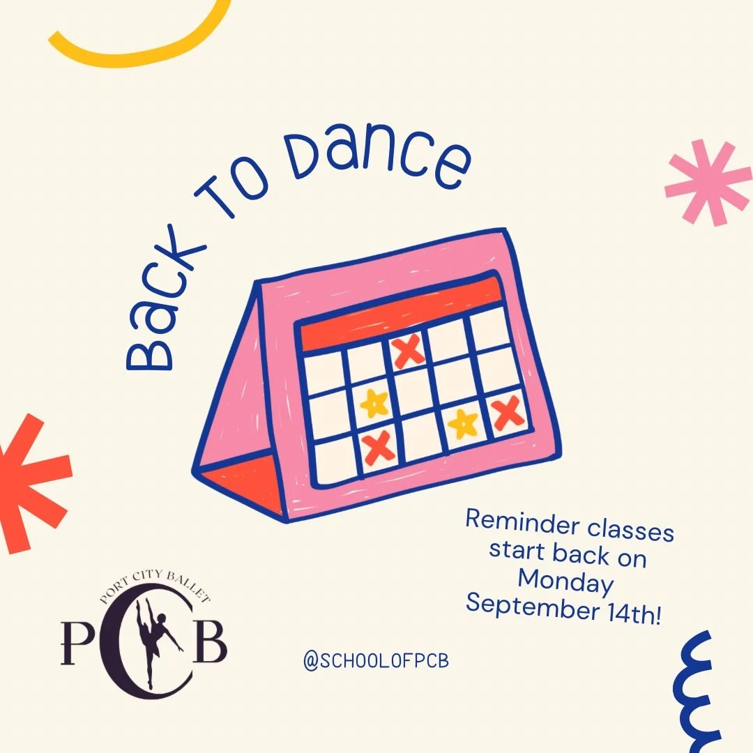 Fall term starts Monday September 14th 🩰

Looking forward to seeing you all back to dance very soon! 💜