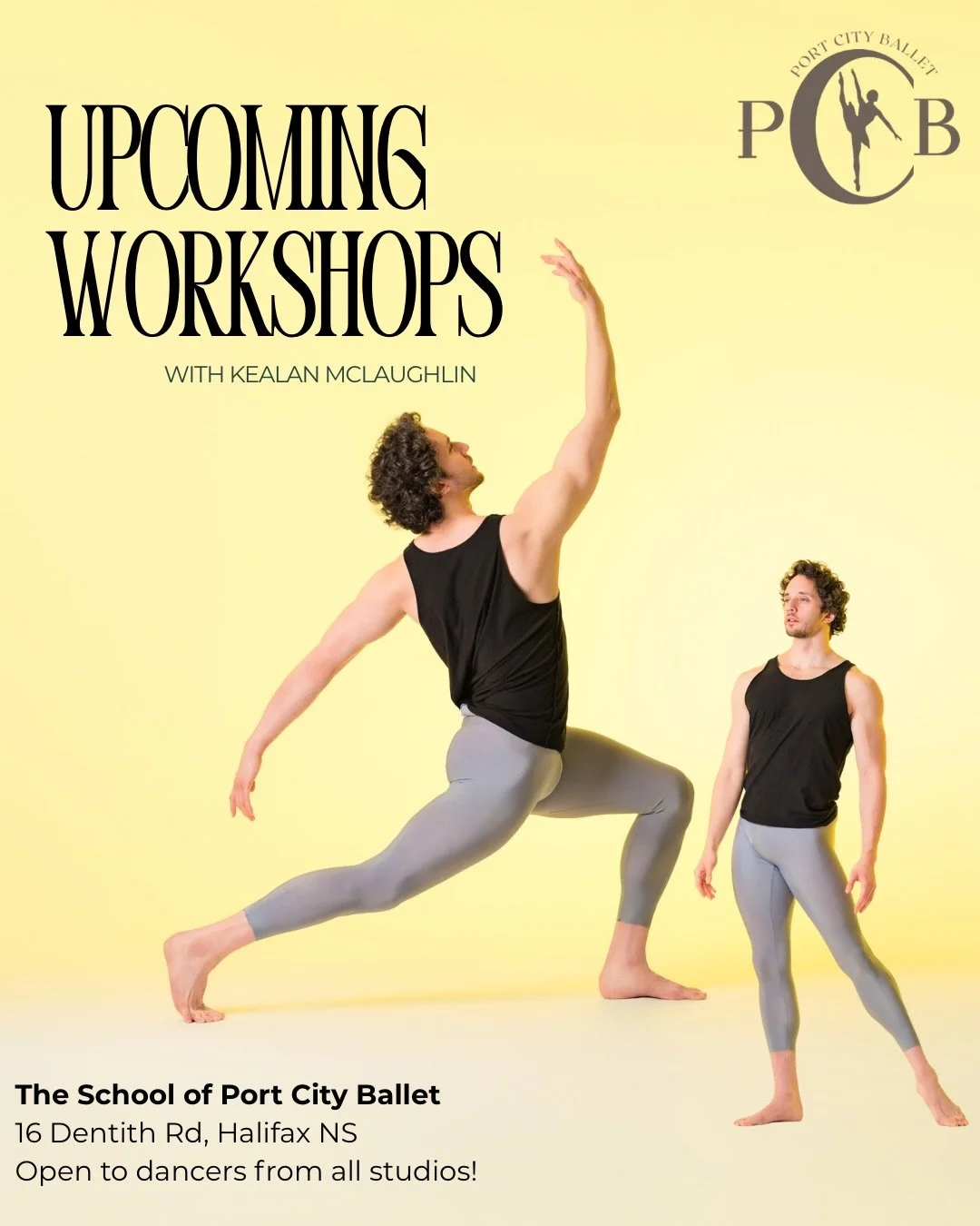 UPCOMING WORKSHOPS 📢
with @kealan.mclaughlin 

We are very excited to welcome back Kealan for these workshop series offerings in October! 
All workshops are open to dancers from any studio. 

🔸Weds Oct 7th - Adult Open Ballet Workshop
11:00-12:30

