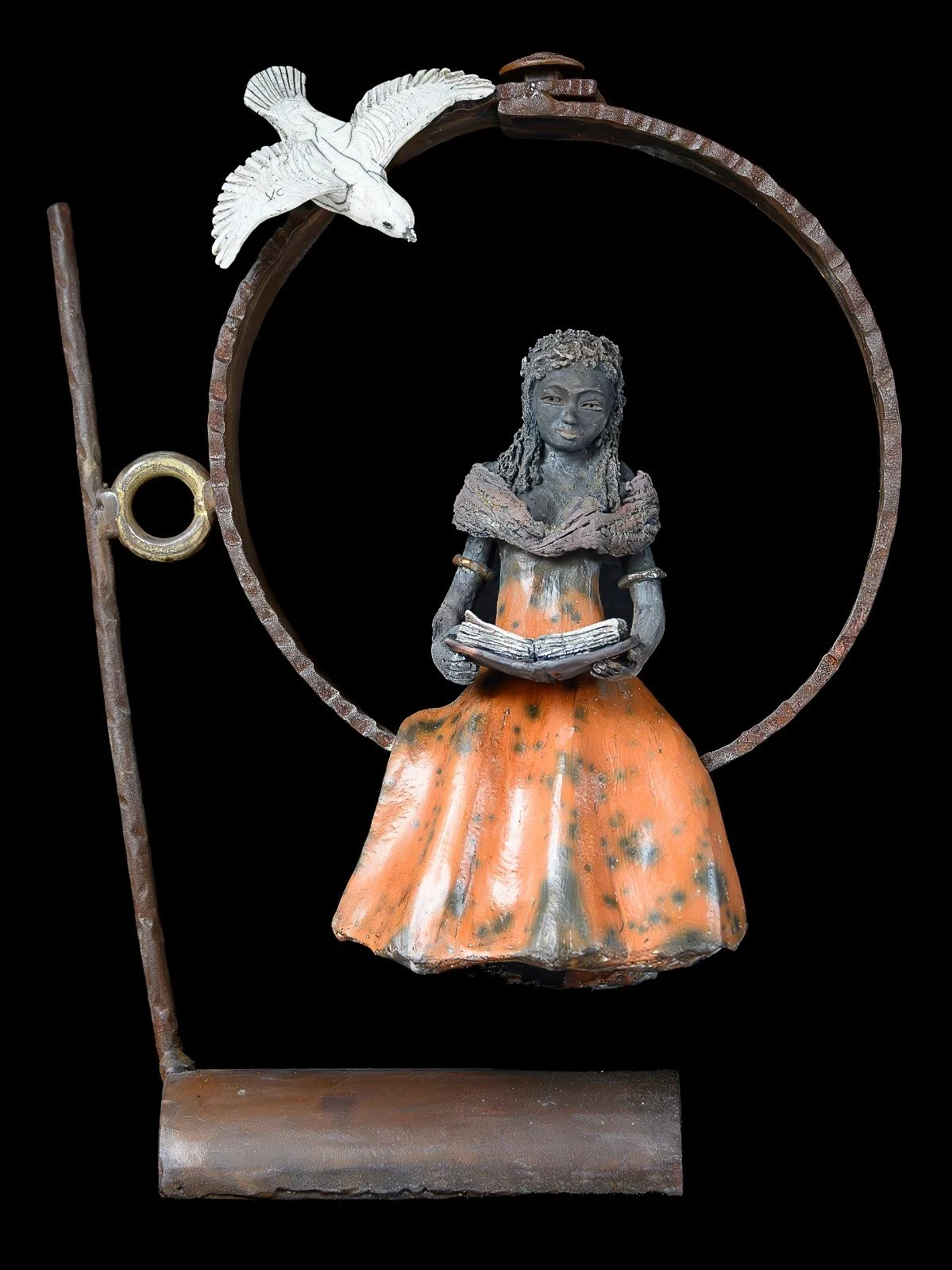 La jeune fille et l'oiseau (45 x34 cm)