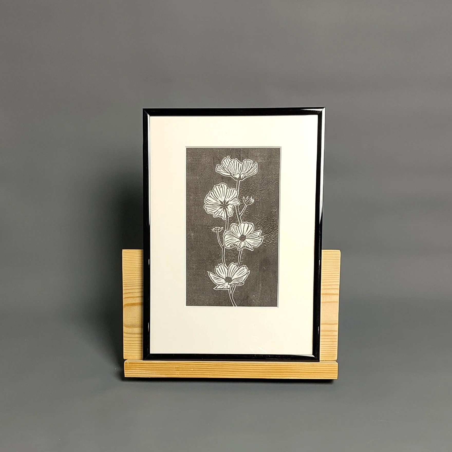 "Svensk Cosmos 1" - framed linoleumprint