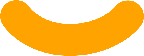 Orange gummy worm on a black background.