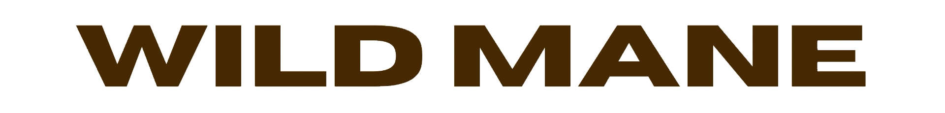 Bold, brown text says 'WILD MANE' on a transparent background.