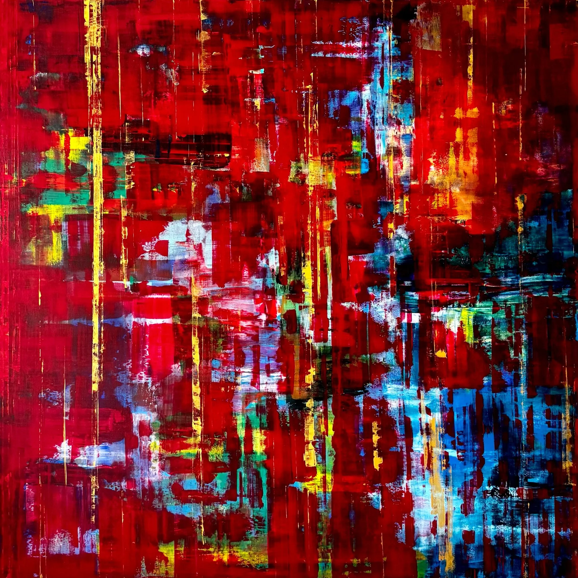 REFLECTIONS OF EMPTINESS   
Acrylic on Canvas, 150x150 cm, 2025