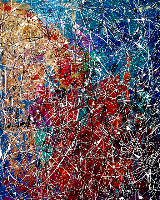 CITY PULSE  
Mixed Media on Canvas, 100x80 cm, 2024