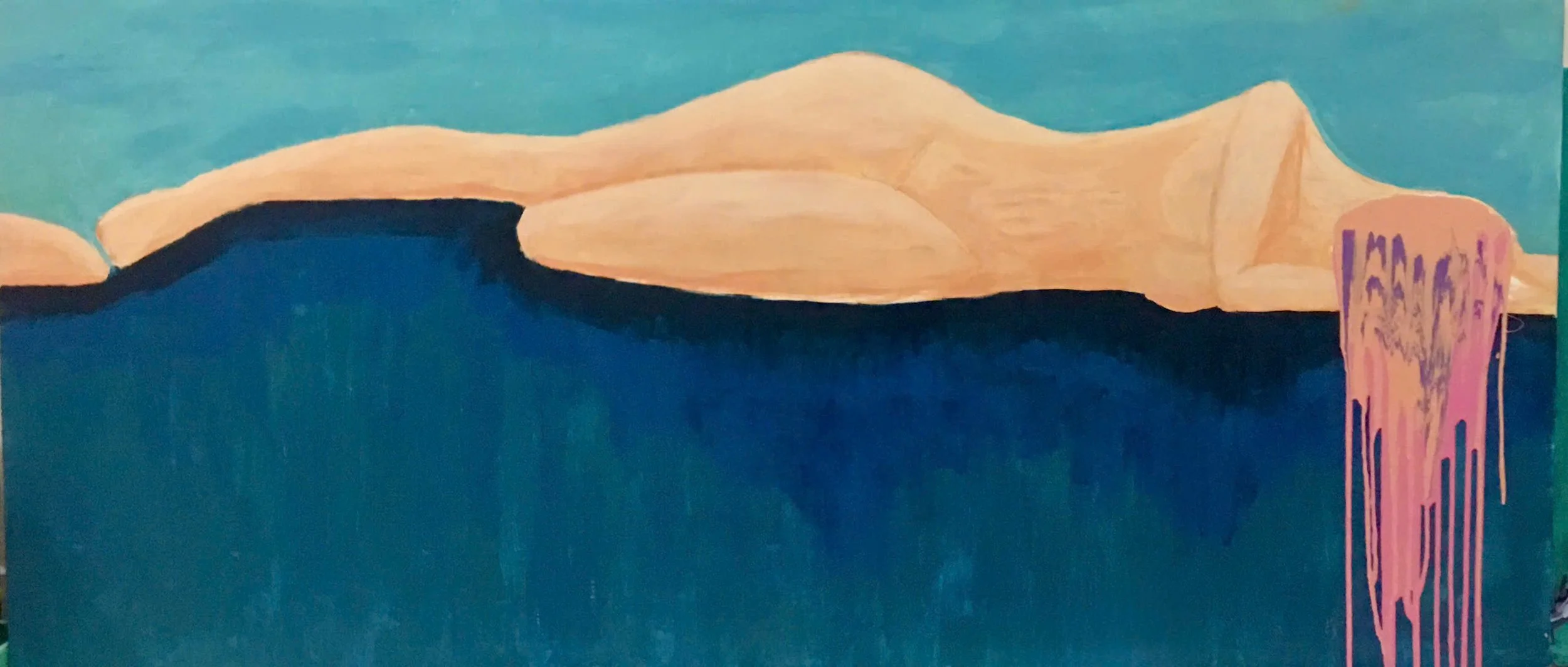 BEFORE YOU FALL ASLEEP  
Acrylic on Canvas, 200x90 cm, 2019