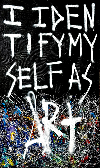 IDENTIFICATION  
Mixed Media on Canvas, 120x74 cm, 2024