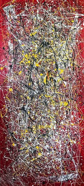 NO HOME  
Mixed Media on Canvas, 200x90 cm, 2022