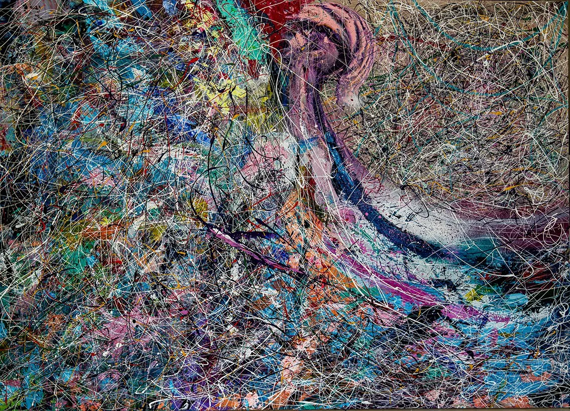 NEW WAVE  
Mixed Media on Canvas, 155x110 cm, 2023