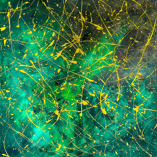 IN DEPTH OF MY HEART  
Acrylic on Canvas, 120x120 cm, 2025