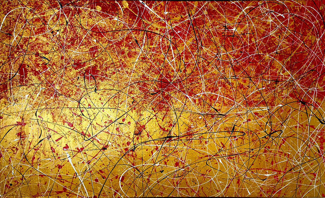 KHOKLOMA  
Mixed Media on Canvas, 120x74 cm, 2024