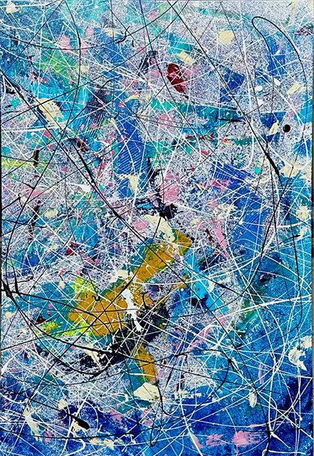 WHISPERING FRAGRANCE  
Mixed Media on Canvas, 53x77 cm, 2023