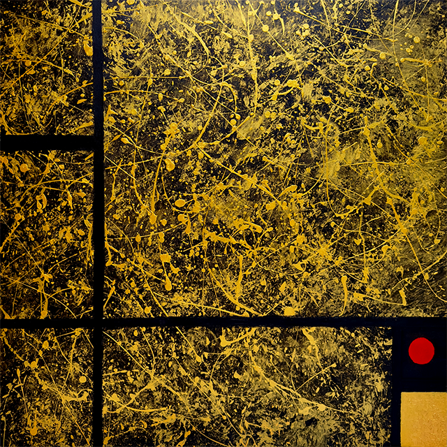 FOCUS  
Mixed Media on Canvas, 88x88 cm, 2024