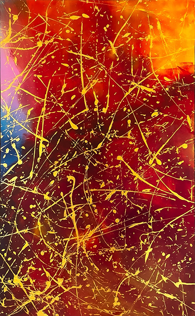 TERTIARY SYMBOLISM IN JUSTINIAN EROTICA  
Acrylic on Canvas, 120x74 cm, 2025