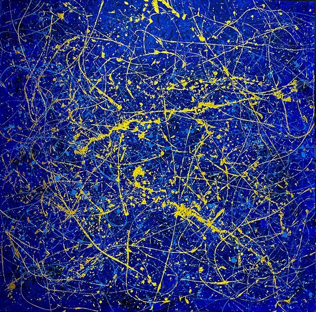 IN THE NIGHT  
Acrylic on Canvas, 150x150 cm, 2023